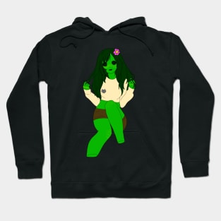 Sitting Cactus Girl Hoodie